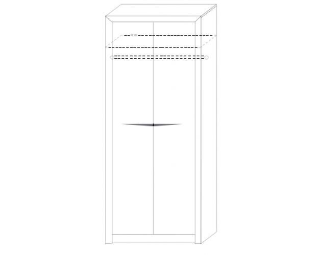 Шкаф Саманта (Дуб харбор белый/2 створки)