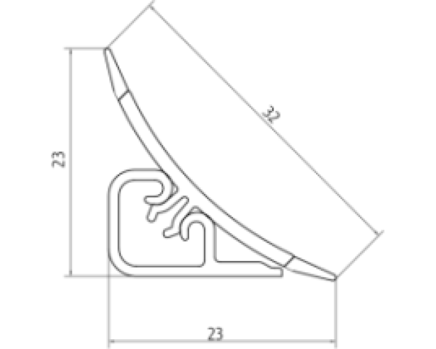 Плинтус LB-23, L=3000мм, фарфор