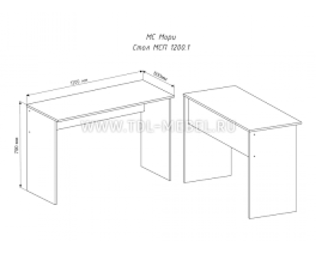МС Мори Стол МСП 1200.1 (МП) Белый